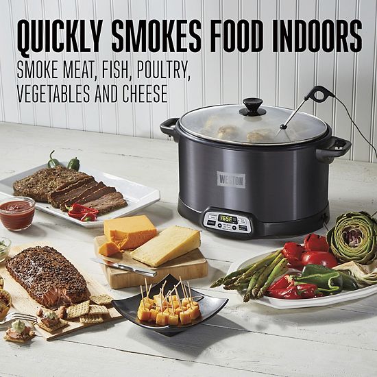  Weston 2-in-1 Indoor Smoker & Slow Cooker