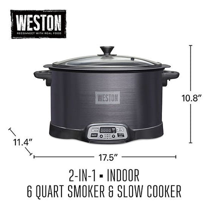  Weston 2-in-1 Indoor Smoker & Slow Cooker