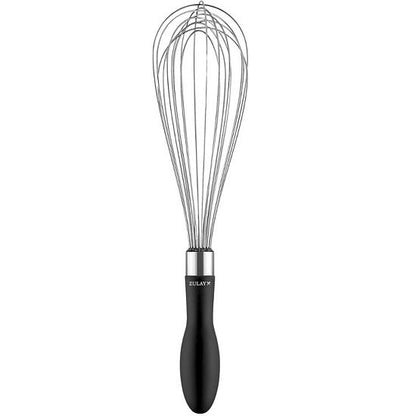  Zulay Kitchen Stainless Steel Balloon Whisk 12 Inch With Non-slip Silicone Handle