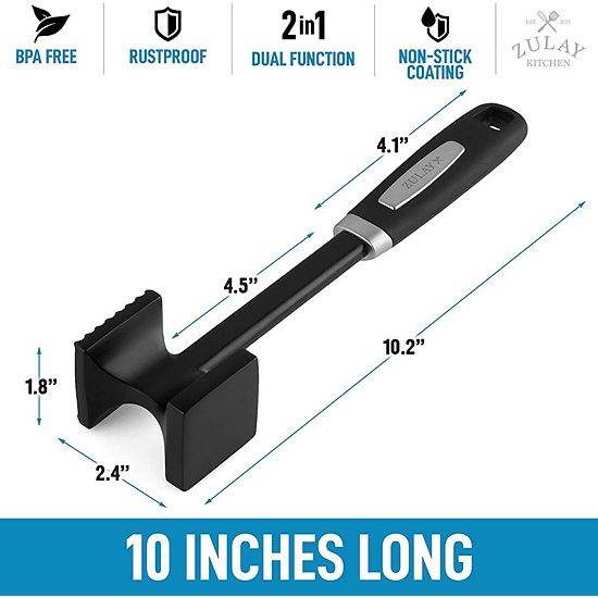  Zulay Kitchen Meat Tenderizer Hammer - 10 Inch