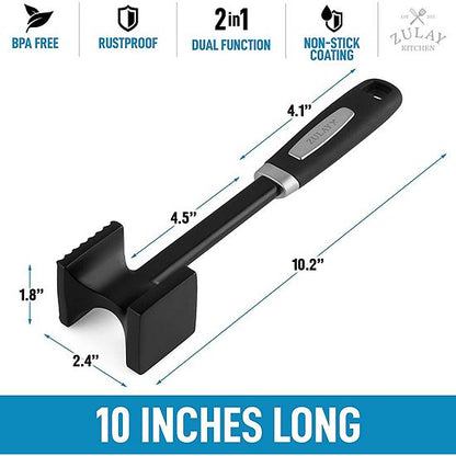  Zulay Kitchen Meat Tenderizer Hammer - 10 Inch