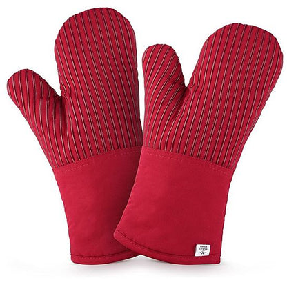  Zulay Kitchen Flexible Cotton Lined With Heat Resistant Silicone Oven Mitts 