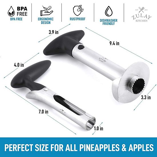  Zulay Kitchen Pineapple And Apple Corer Combo Set