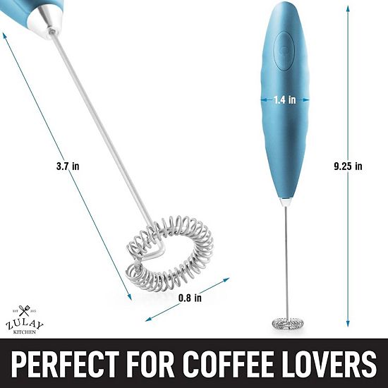  Zulay Kitchen Double Grip Milk Frother For Coffee With Upgraded Holster Stand