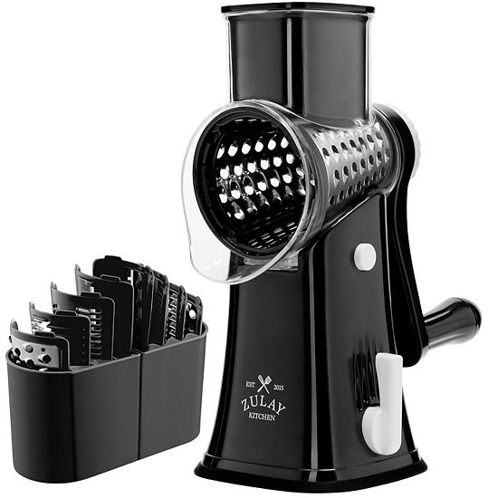  Zulay Kitchen Rotary Cheese Grater With Handle & Upgraded Suction Base