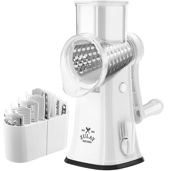  Zulay Kitchen Rotary Cheese Grater With Handle & Upgraded Suction Base