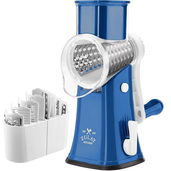  Zulay Kitchen Rotary Cheese Grater With Handle & Upgraded Suction Base