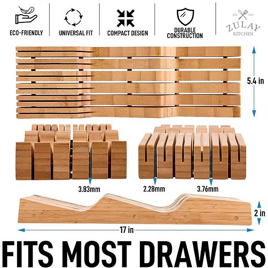  Zulay Kitchen Edge Protecting Knife Organizer Block Holds Up To 11 Knives