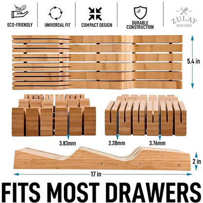  Zulay Kitchen Edge Protecting Knife Organizer Block Holds Up To 11 Knives