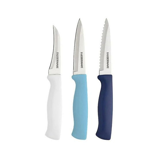  Farberware® 3-pc. Essential Stainless Steel Razor-Sharp Paring Knife Set