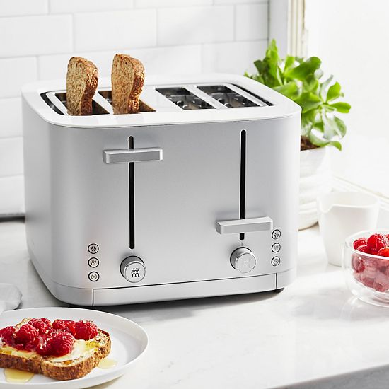 Zwilling Enfinigy 4-slice Toaster, Extra Wide 1.5" Slots For Bagels And Toast