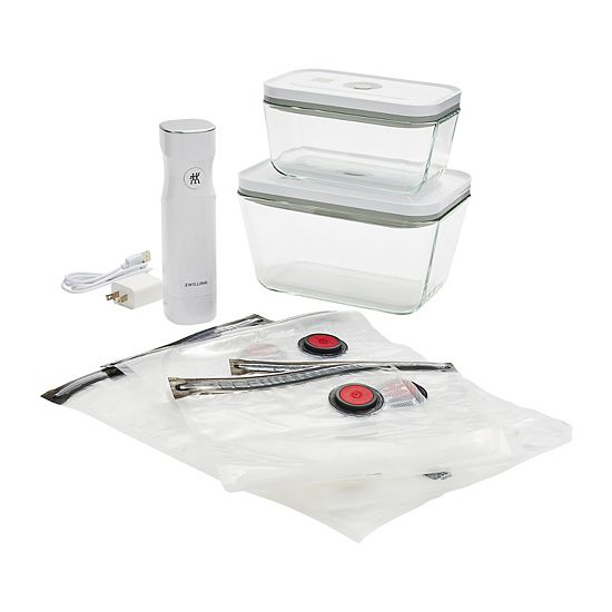  Zwilling Fresh & Save 7-pc Vacuum Sealer Machine Starter Set, Airtight Food Storage Containers