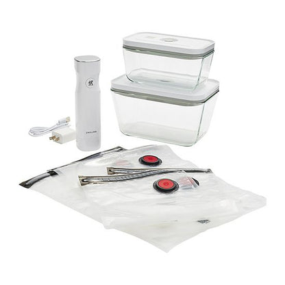  Zwilling Fresh & Save 7-pc Vacuum Sealer Machine Starter Set, Airtight Food Storage Containers