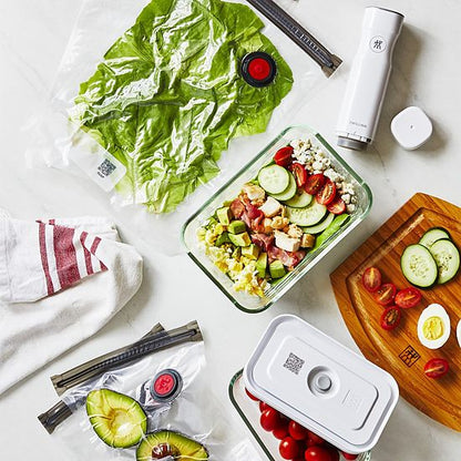  Zwilling Fresh & Save 7-pc Vacuum Sealer Machine Starter Set, Airtight Food Storage Containers