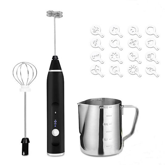  Usb Electric Milk Coffee Frother Set