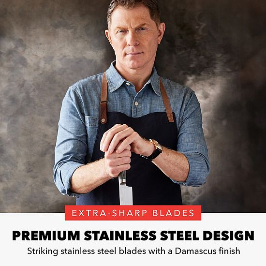  Bobby Flay By GreenPan Stainless Steel 2-piece Santoku Knife Set