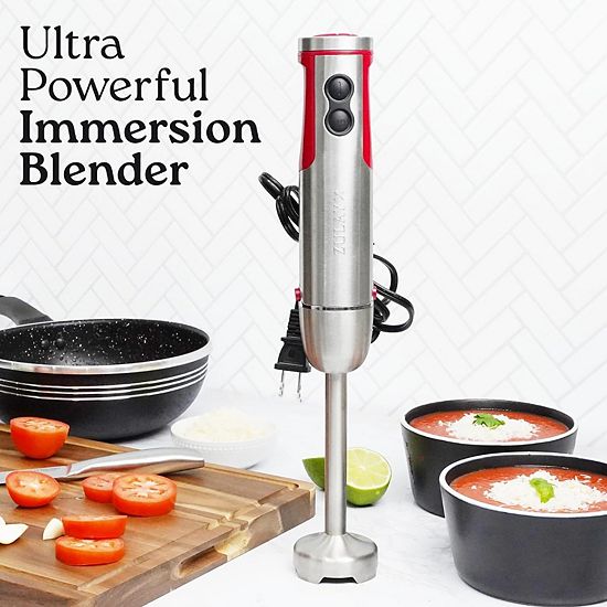  Zulay 4-in-1 Immersion Blender Handheld Mixer - Powerful 800 Watt Hand Blender