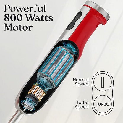  Zulay 4-in-1 Immersion Blender Handheld Mixer - Powerful 800 Watt Hand Blender