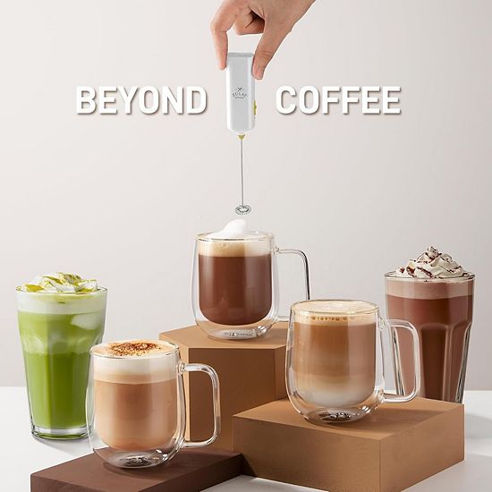  Zulay Kitchen Powerful Mini Milk Frother Handheld - Electric Hand Mixer