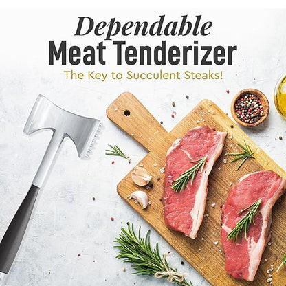  Zulay Professional Meat Tenderizer Tool - Dual Sided Meat Mallet Pounder With Comfort Grip Handle