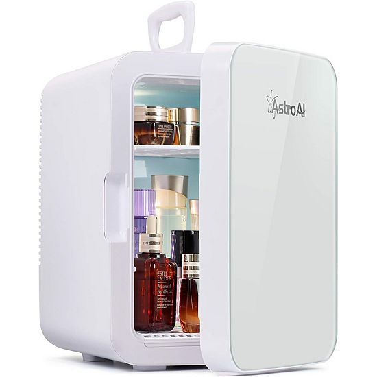  Astroai Mini Fridge 10 Liter/15 Can, Compact Refrigerator, Ac For Home, Dorm, Dc 12v Car