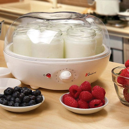  Yogurt Maker Automatic'; W/automatic Timer, And 7- 6oz Glass Jars