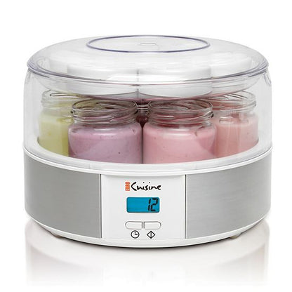  Automatic Yogurt Maker; W/15 Hour Timer, Lcd Dispay, Jar Lid Dates, And 7- 6oz Glass Jars