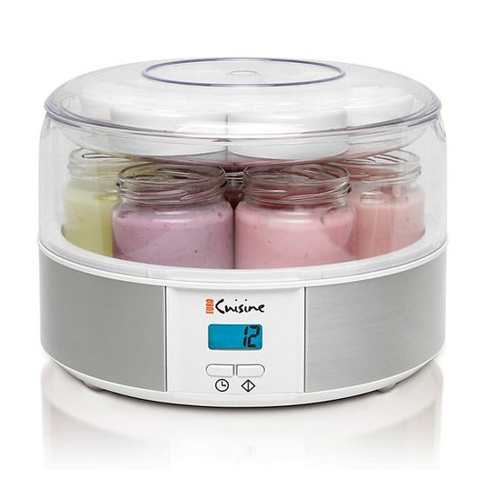  Automatic Yogurt Maker; W/15 Hour Timer, Lcd Dispay, Jar Lid Dates, And 7- 6oz Glass Jars