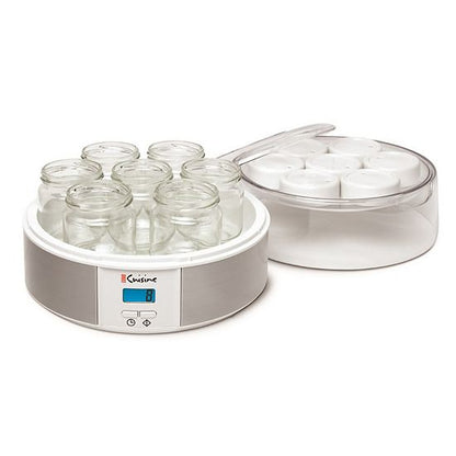  Automatic Yogurt Maker; W/15 Hour Timer, Lcd Dispay, Jar Lid Dates, And 7- 6oz Glass Jars