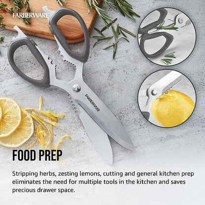  Farberware 10-in-1 Multi-Tool Shears With Edgekeeper Sheath