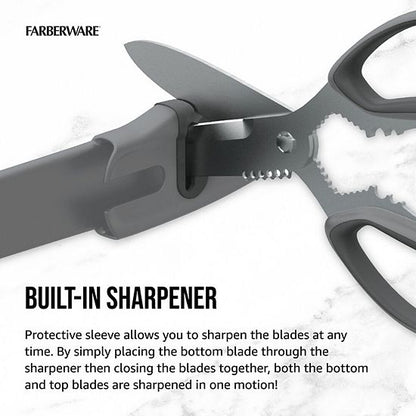  Farberware 10-in-1 Multi-Tool Shears With Edgekeeper Sheath