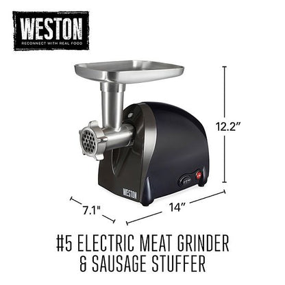  Weston #5 Electric Meat Grinder & Sausage Stuffer