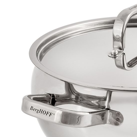  BergHOFF Belly Shape 12-pc. Stainless Steel Cookware Set With Stainless Steel Lids