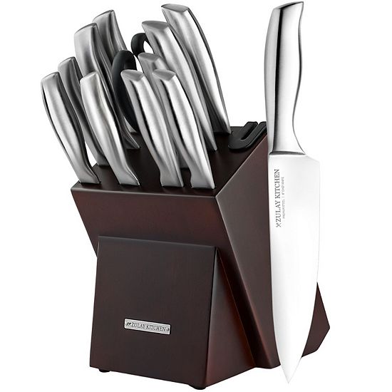  Zulay Kitchen 12 Piece Ultra Sharp Kitchen Knife Set With Block And Sharpener