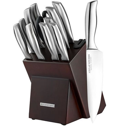  Zulay Kitchen 12 Piece Ultra Sharp Kitchen Knife Set With Block And Sharpener