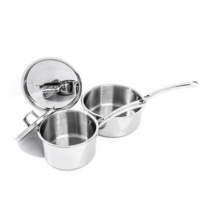  BergHOFF Professional 13 Pc Tri-Ply 18/10 Stainless Steel Cookware Set With Stainless Steel Lids