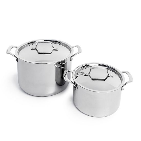 BergHOFF Professional 13 Pc Tri-Ply 18/10 Stainless Steel Cookware Set With Stainless Steel Lids