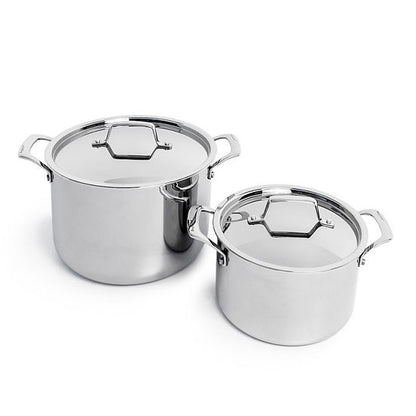  BergHOFF Professional 13 Pc Tri-Ply 18/10 Stainless Steel Cookware Set With Stainless Steel Lids