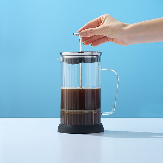  JoyJolt Fluted Glass 34 Oz French Press Coffee Maker