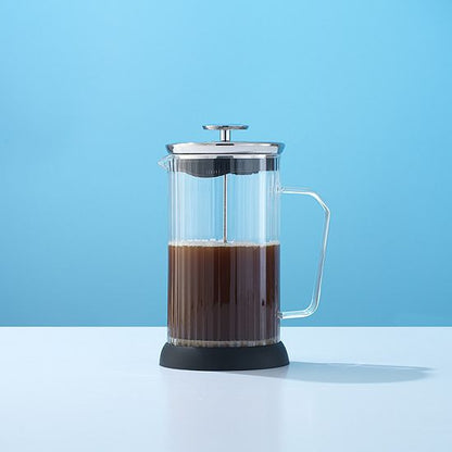  JoyJolt Fluted Glass 34 Oz French Press Coffee Maker