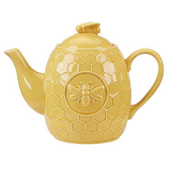  Certified International French Bees Honeycomb Teapot
