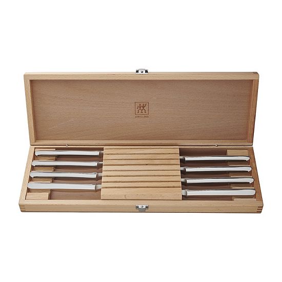  Zwilling 8-pc Stainless Steel Steak Knife Set W/presentation Case