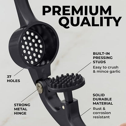  Zulay Kitchen Durable Garlic Masher With Soft, Easy To Squeeze Handle