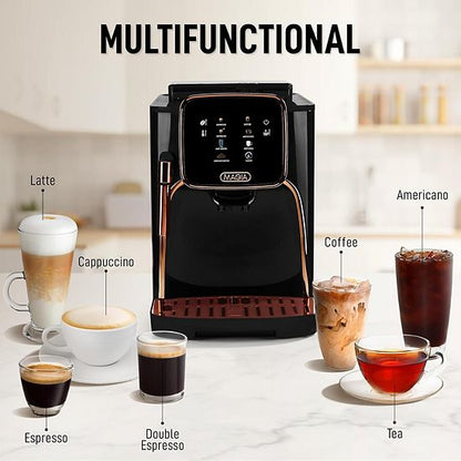  Zulay Kitchen Magia Clasica - Super Automatic Coffee Machine, Powerful Espresso Machine With Grinder