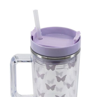  30-oz. Butterfly Clear Tumbler