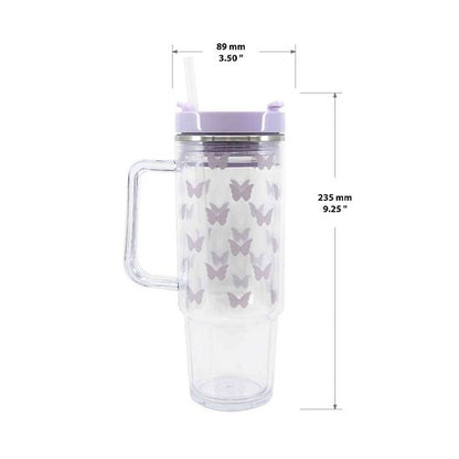  30-oz. Butterfly Clear Tumbler