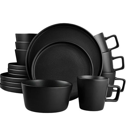  Zulay Kitchen Terra Plates And Bowls Sets, 16 Piece Modern Stoneware Dinnerware - Dish Set For 4