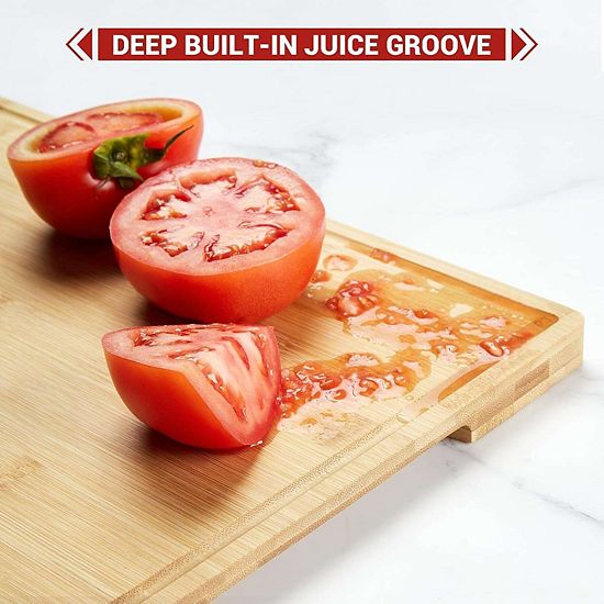  Bamboo Cutting Board Set Of 3, Kitchen Cutting Board Set With Holder