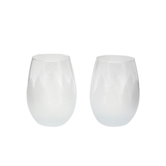  St. Nicholas Square® Woodland Stemless Wine Glasses Set Of 2