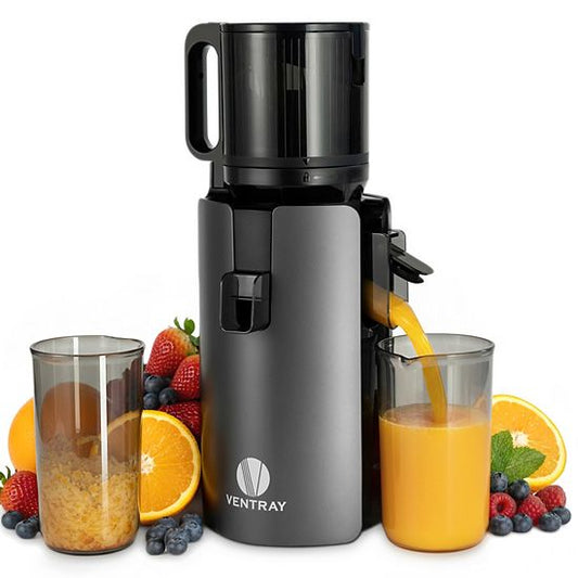  Ventray Cold Press Juicer 4.7" Large Feed Chute Masticating Juicer For Vegetables & Fruits